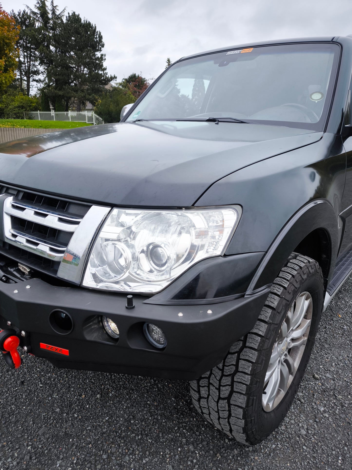 F4x4 Seilwindenstoßstange Mitsubishi Pajero V80